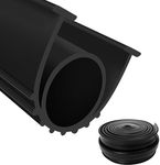 DUPDMKIN Garage Door Seals Bottom Rubber 16 Feet Garage Door Bottom Seal 5/16 Inch Garage Door Threshold Strip Black Garage Door Seal Garage Door Threshold Seal with T-Ends (5/16 Inch, 16FT)