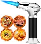 Blow Torch, Professional Kitchen Cooking Torch with Safety Lock, Renfox Adjustable Flame Refillable Mini Blow Torch Lighter, for DIY Crafts Cooking BBQ Baking Brulee Creme (Butane Gas Not Included)