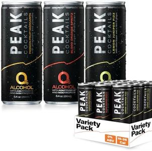 Peak Cocktails Non-Alcoholic Drinks | Alcohol-Free | Adaptogens, Nootropics, Superfoods for Recovery, Calm, Sleep | Ashwagandha, Tart Cherry, L-Theanine | 8.4 oz, 12-Pack Variety Pack