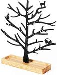 ZAC HOME Cat Kitty Jewellery Stand Organiser Tray Holder Tree for Cat lovers/Mother's Day/Women/Daughter/Girls/Children