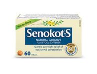 Senokot Natural Senna Laxative Plus Stool Softener, 60 Count