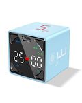 Ticktime Pomodoro Cube Timer, Desk Timer Productivity, Pause & Resume, Silent, Vibrate & Adjustable Sound Alarm, for Work, Study, ADHD, Meeting, 1/3/5/10/15/25/45/60min & Custom Countdown - Blue