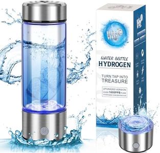Upgrade Hydrogen Water Bottle,1800PPB Portable Hydrogen Water Bottle Generator with SPE PEM Tech,14OZ Hydro Water Ionizer Machine,Hydrogen Water Cup for Home Office Travel & Fitness