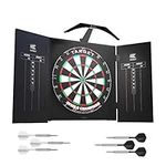 Target Darts Arc Dartboard Lighting System Home Cabinet Set - Includes World Champions Dartboard and 2 Sets of Darts ,Black