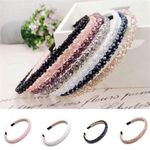 Kiyan 6 Pieces Fashion Hair Accessories Headbands Shinny Crystal Beaded Hair Hoop for Women - Multicolor