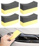 RACOONA 4PCS Tire Shine Applicator,Tire Dressing Applicator Tire Shine Applicator Pad,Car Accessories Tire Contour Dressing Applicator Pads,Car Cleaning Sponges for Car Glass,Car Tire