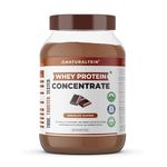 NATURALTEIN Natural Whey Protein Concentrate Chocolate - 1 kg (Naturally flavored, Non GMO, No Artificial Sweeteners)