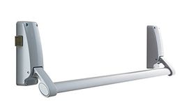 Briton 378.L.SE Exit Devices: Push Bar-Rim Panic Latch L/H, Site Reversible to R/H, Silver