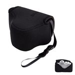 JJC Neoprene Mirrorless Camera Case Pouch for Fujifilm X100V X100T X-T30 II X-T20 X-T10 X-E4 Olympus E-M10 Mark II, Water-Resistant Camera Case Sleeve Interior Size Below 5.0x3.3x3.3 (W x H x D)