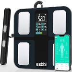 EEBBL Scale for Body Fat with Handle, Smart Scale Digital Bathroom Scale BMI Weighing, 20 Precise Full Body Biological Analyzer, Health Analyzer with Smartphone App, 400 lb(Stone/lb/kg)