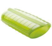 Lekue 3-4 Person Steam Case with Draining Tray and Bonus 10 Minute Cookbook, Green