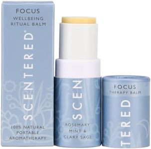 Scentered FOCUS Aromatherapy Essential Oils Balm Stick - For Concentration, Alertness & Clarity - All-Natural Blend of Peppermint, Cedarwood, Rosemary Essential Oil - Mindfulness Gifts for Women