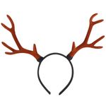 Ciieeo Christmas Large Deer Antler Hairband Elk Horn Headpiece Reindeer Hair Hoop Headwear for Deer Costume Accessory