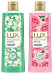 Lux Shower Gel, Freesia Scent & Aloe Vera Bodywash, Skin Cleanser With Long Lasting Fragrance, Paraben Free, 245ml & Shower Gel, French Rose Fragrance & Almond Oil Bodywash, 245ml