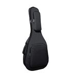 Grow wings ® Heavy Padded Guitar Bag with Cover Fender Soft Fabric 40 Inch (Black)