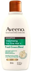 Aveeno Scalp Soothing Haircare Volumising Shampoo, Fresh Green Blend, with Colloidal Oat Extract, for Fine Hair, Soothes Dry, Itchy & Flaky Scalp, pH Balanaced, Clinically Proven, 300ml
