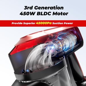 Akitas V10A Cordless Vacuum Cleaner – 450W, 45kPa, 60min Runtime, LED Brush