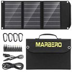 MARBERO 30 W Solar Charger Foldable Solar Charger for Portable Power Plant Generators Solar Panel Portable Monocrystalline iPhone, iPad, Laptop, QC3.0 USB & DC (10 Ports) for Outdoor Camping