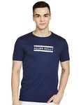 Allen Solly Men Solid regular fit T-Shirt(ASKCQRGFF87033_Medium Blue_S)