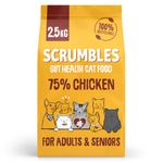 Scrumbles All Natural Dry Cat Food with 75% Chicken, High Protein Food For Adults And Seniors, 2.5Kg,package may vary