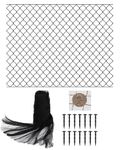 15 x 20 FT Koi Pond Pool Netting | Heavy-Duty Fine Mesh Netting with Stakes | Extra Fine Mesh Netting Cover Protect Koi Fish from Garden Birds Leaves Debris Cats (Black)