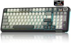 SOLAKAKA A99 Pro Wireless Mechanical Keyboard with LCD Screen & Metal Knob, 2.4GHz/BT5.0/USB-C, RGB Backlit Gaming Keyboard, Hot Swappable, Creamy Keyboard with Gasket Structure, for Win/Mac