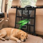 ZhiMengPet Car Dog Barrier with Storage Pocket, Universal Car Divider Capable of Preventing Distractions in SUVs, Trucks & Cars, High-Density Mesh Guard Used for Back Seat Containment