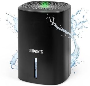 Duronic Mini Dehumidifiers DH06 BK 23W Small Dehumidifier with 32 Decibels Automatic Dehumidifier for Mould & Moisture Removal 0.8L Air Dehumidifier for Home Rooms Bedroom