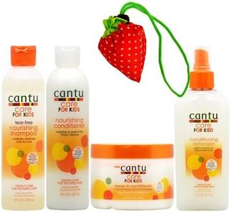 Cantu Care for Kids Shampoo Conditioner Leave-in Conditioner Detangler Value bundle Bonus Shopping bag