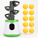 Table Tennis Robot Automatic PingPong Ball Launcher, Portable Table Tennis Trainer Machine with 10 Balls for Beginners, PingPong Ball Serve Machine for Training Practising