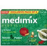 Medimix Ayurvedic Classic 18 Herbs Bathing Soap 125g (Combo Pack of 8) | Natural Oils For Healthy & Protected Skin | Shop Herbal | Natural | Paraben-free & Sulphate-free | 100% Vegan