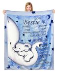 Bestie Gift Cartoon Bed Throw Blankets 50x60 Inches for Besties Best Friend Blanket for Women Girls BFF Friendship Gift Birthday Gift Separate Gift Blanket Gift for Besties(bestie)