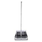 iplusmile Dust Pan with Long Handle Stainless Steel Dustpan Upright Dustpan Stand Up Dustpans Standing Dust Pan for Lobby