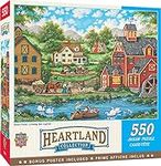 Masterpieces 550 Piece Jigsaw Puzzle For Adults, Family, Or Kids - Swan Pond - 18"x24"
