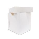 Amour Cake Box (12x12x12) – Premium Quality Sturdy Cardboard 12 Inch Tall Cake Box with Lid for Carrying Wedding & Celebrations Decorative Tall Cakes -Easy Assembly with Lock Mechanism - Pack of 5