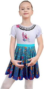 EQSJIU Ballet Leotard with Tutu Skirt for Girls Magic Family Princess Shiny Cute Tutu Ballet Outfits for Girls 9-10 Years Kids Dance Dresses Birthday Party