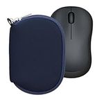 kwmobile Neoprene Case Compatible with Logitech M220 Silent / M235 / M185 - Case for Mouse Soft Pouch Carry Bag - Dark Blue