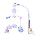 BabyGo Rotating Pony & Stars Musical Rattle for Kids | Cot Mobile for Cradle for Baby | Jhoomer for Kids Bed (Multicolor)