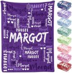 Custom Blanket Personalized Name Throw Customized Blanket with Name Text for Adult Kid