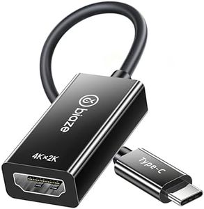 biaze USB C to HDMI Adapter 4K@60Hz, Type-C Thunderbolt with Dynamic HDR, Compatible with MacBook Pro/Air M1/M2, iPhone 15/14, Samsung Galaxy, Dell, Monitor, Projector (USB C to HDMI Adapter)