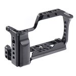 Hersmay M50 Camera Cage Video Stabilizer for Canon EOS M50II M50 M5 Mirrorless Vlogging Camera Kit with Cold Shoe,Handle Locating Holes,Multiple 1/4" 3/8" Screw Holes