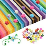 WELANE Origami Stars Papers, 1350 Sheets Children's Lucky Star Origami Strips for Make Wishing Stars, DIY Paper Crafts (27 Color)