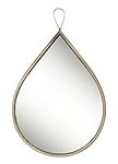 Brass Teardrop Wall Mirror with Metal Frame for Home Decor, Gold Oval Mirror,Bronze Decorative Wall Mirror, Accent Mirror 20 X 12.5 Inches-0951RZ