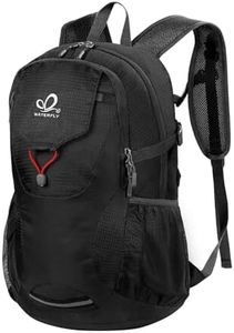 WATERFLY Lightweight Packable Hiking Backpack, 30L Day Pack Black