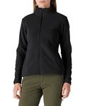 Outdoor Ventures Womens Fleece Jackets Ladies Lightweight Warm Full Zip Coat Soft Outerwear Running Jacket With 4 Large Pockets(Black,M)