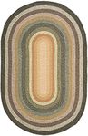 SAFAVIEH Braided Collection Area Rug - 6' x 9' Oval, Multi, Handmade Country Cottage Reversible, Ideal for High Traffic Areas in Living Room, Bedroom (BRD308A)