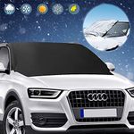 LEWONPO Car Windshield Snow Cover, Car Windscreen Frost Cover, Magnetic Edges Car Snow Cover, Frost Guard Protector, Windshield Dust Cover Frost Snow Ice Cover in all Weather (210 x 120 cm)