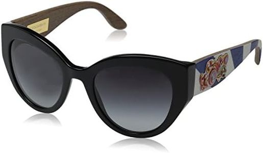 New Dolce & Gabbana DG 4278 501/8G Black Frame Grey Shaded Lens Sunglasses 52