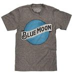 Tee Luv Men's Distressed Blue Moon Beer Logo Shirt, Graphite Grey Heather, XXL