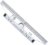 ALVIN Rolling Parallel Ruler, 12 Inch, Model 312, Multipurpose Imperial and Metric Rolling Ruler for Students, Artists, and Designers, Ideal for Drawing Parallel Lines, Curves and Arcs - 12 inches